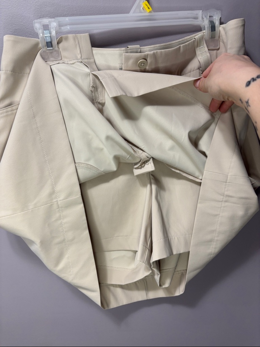 Nike Golf Dri-FIT Khaki Athletic Skort Women’s Size 12 Beige Tennis Golf Skirt - Picture 7 of 9